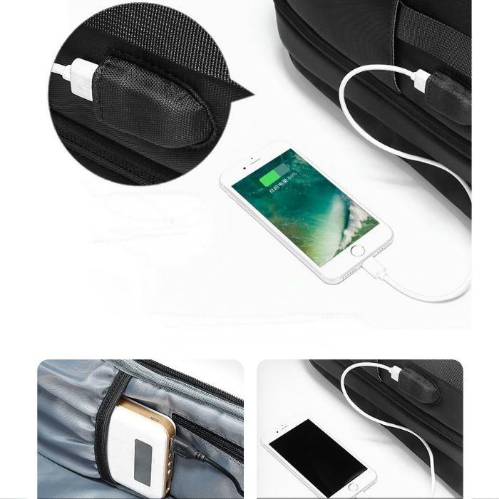 スタイリッシュ リュック メンズ 大容量 防水 盗難防止 17インチ ラップトップ バックパック USB充電ポート 荷物用ベルト付 送料無料 |  | 06