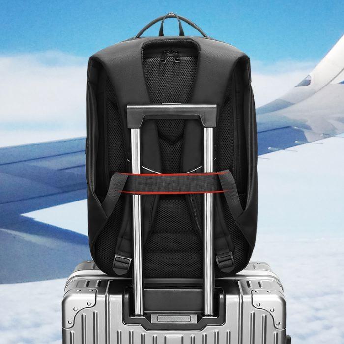 スタイリッシュ リュック メンズ 大容量 防水 盗難防止 17インチ ラップトップ バックパック USB充電ポート 荷物用ベルト付 送料無料 |  | 09