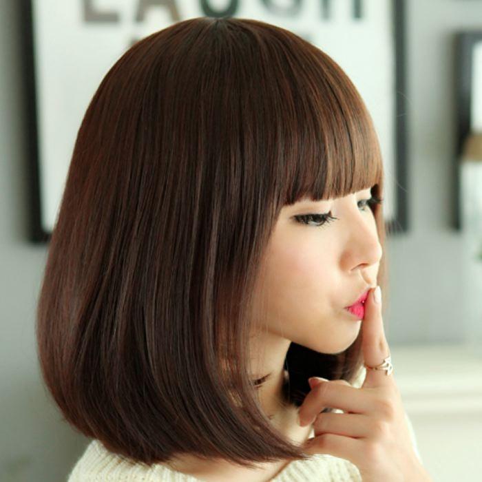 ショートウィッグ ウィッグ ボブ フルウィッグ 前髪ぱっつん ふんわり かつら 自然 可愛い ナチュラル ネット付 選べる3色 送料無料 |  | 05