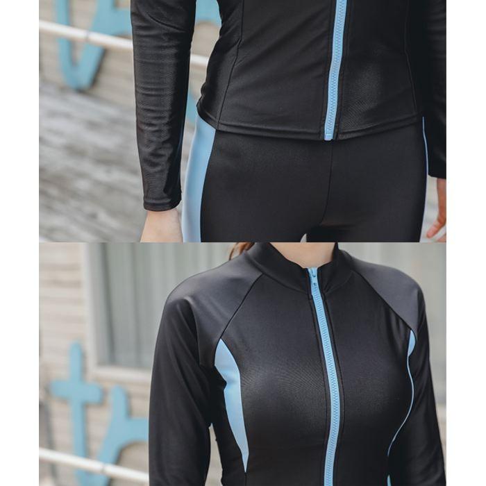 水着 レディース 体型カバー フィットネス ジム プール スイミング オトナ女子 可愛い 競泳 競泳用 長袖 水中ウォーキング 水泳 送料無料 790 |  | 11