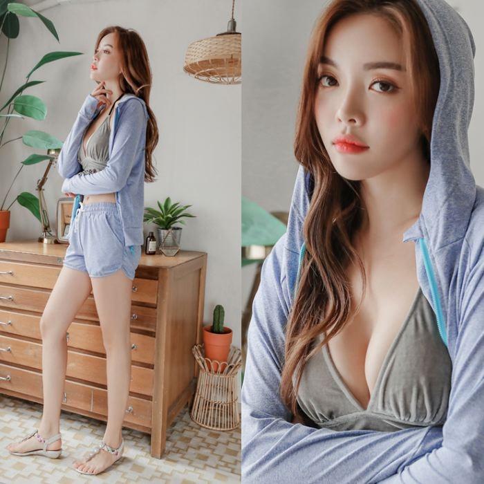 ラッシュガード UVカット 日焼け防止 長袖 ショートパンツ 上下 セット 可愛い おしゃれ 紫外線対策 シンプル 親指 穴あき 送料無料 806 |  | 18