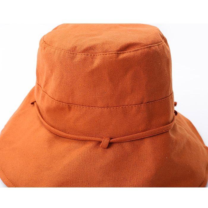 大きい帽子 ストラップ付き 黒 レディース ハット 美シルエット 小顔効果 UVカット あご紐 調整可能 折りたたみ 送料無料 |  | 18