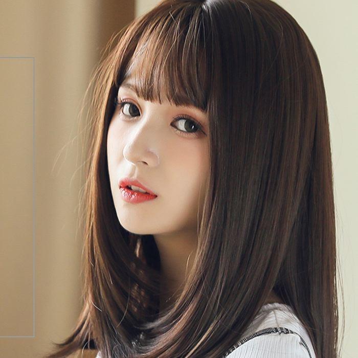 ウイッグ 自然 フルウィッグ マロングレー ダークブラウン かつら ミディアム セミロング レディース 自然 医療用 ネット付き 耐熱 Wig 小顔効果  829 |  | 16