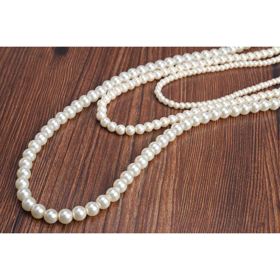 3連 パールネックレス ロング 白 ホワイト アクセサリー フォーマル ネックレス 結婚式 卒業式 入学式 同窓会 謝恩会 ウェディング 二次会 |  | 06