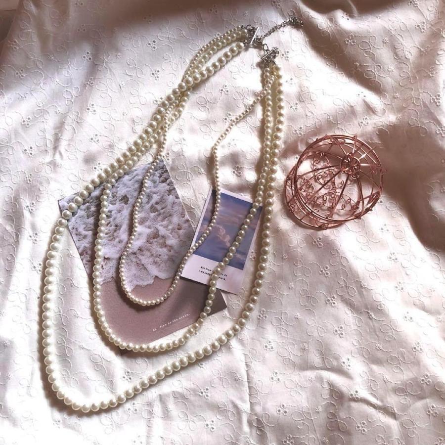 3連 パールネックレス ロング 白 ホワイト アクセサリー フォーマル ネックレス 結婚式 卒業式 入学式 同窓会 謝恩会 ウェディング 二次会 |  | 07