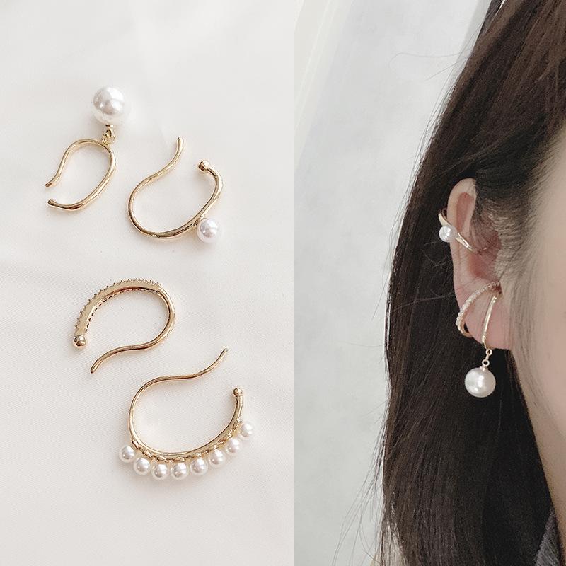 イヤーカフ 4点セット パール ゴールド イヤーカフス イヤカフ ウェアリング ゴールド アクセサリー ジュエリー 両耳 シンプル 重ね付け |  | 01