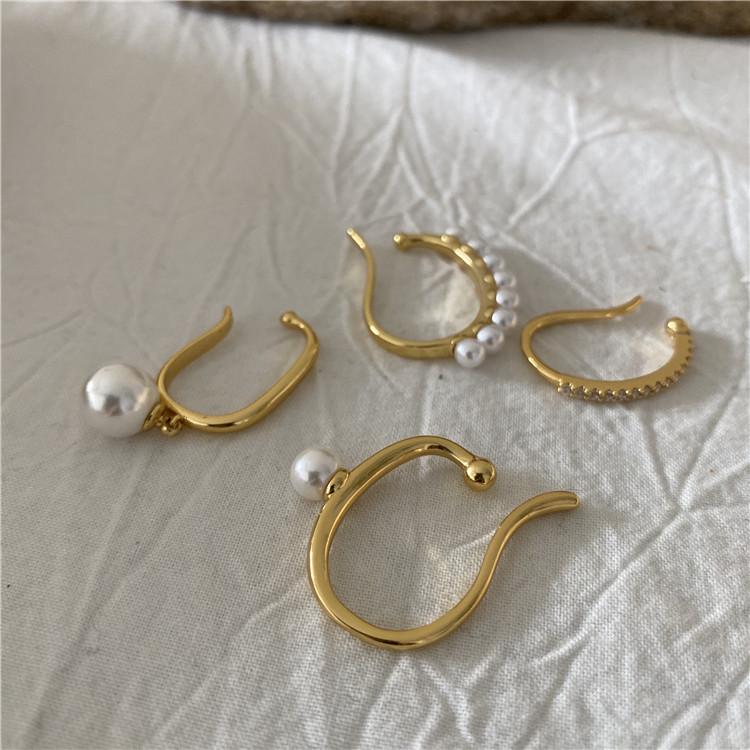 イヤーカフ 4点セット パール ゴールド イヤーカフス イヤカフ ウェアリング ゴールド アクセサリー ジュエリー 両耳 シンプル 重ね付け |  | 08