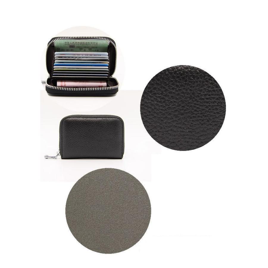 カードケース 大容量 本革 牛革 クレジットカードケース ラウンドファスナー メンズ レディース スキミング防止 送料無料 |  | 08