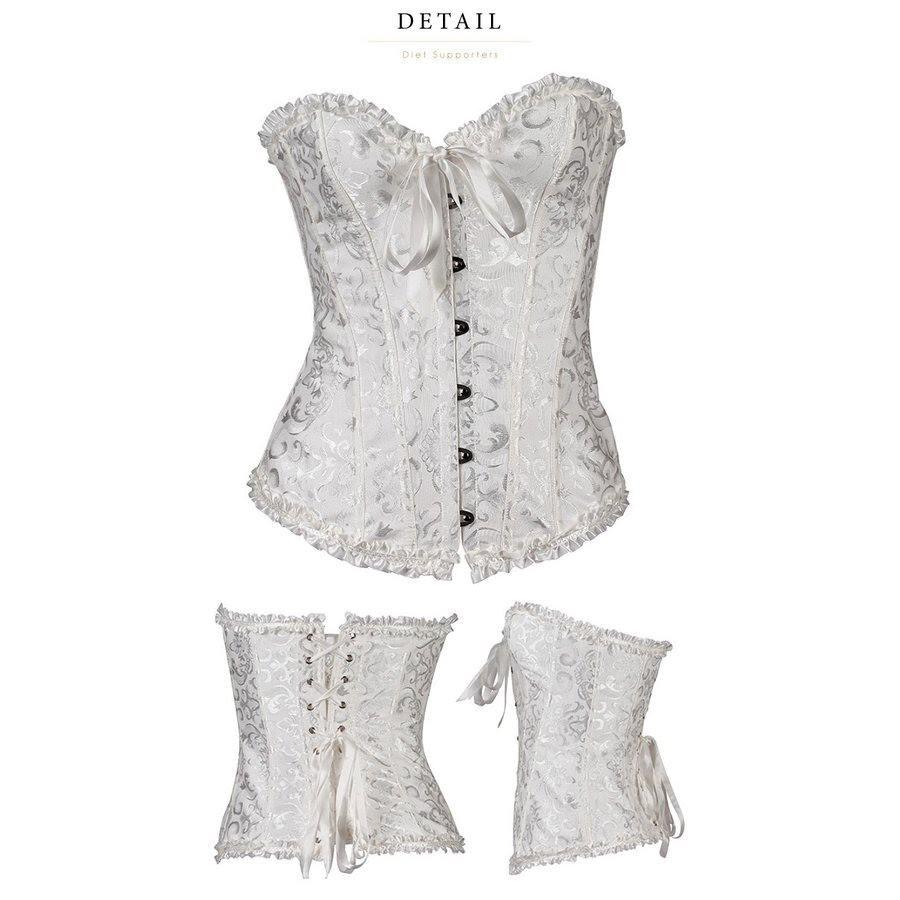 コルセット くびれ 編み上げ レディース  バストアップ 黒 白 矯正 送料無料 |  | 18