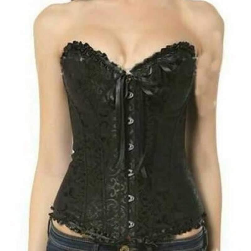 コルセット くびれ 編み上げ レディース  バストアップ 黒 白 矯正 送料無料 |  | 09