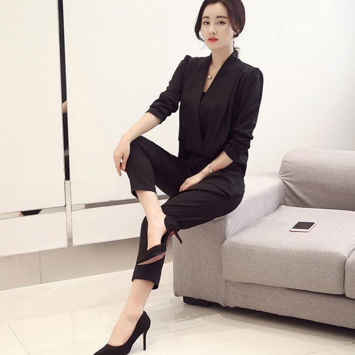 セットアップ レディース フォーマル パンツスーツ 結婚式 二次会 通勤 オールインワン 長袖 半袖 ママスーツ 送料無料 |  | 17