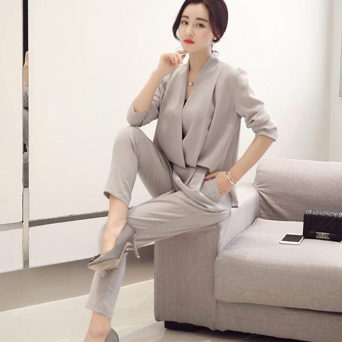 セットアップ レディース フォーマル パンツスーツ 結婚式 二次会 通勤 オールインワン 長袖 半袖 ママスーツ 送料無料 |  | 10
