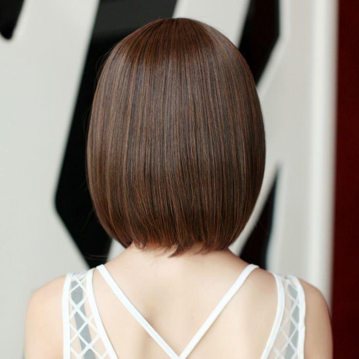 さらさら ショートボブ ウィッグ フルウィッグ ダークブラウン 特典付 自然 医療用 かつら ふんわり ショート 高品質 耐熱 wig |  | 03