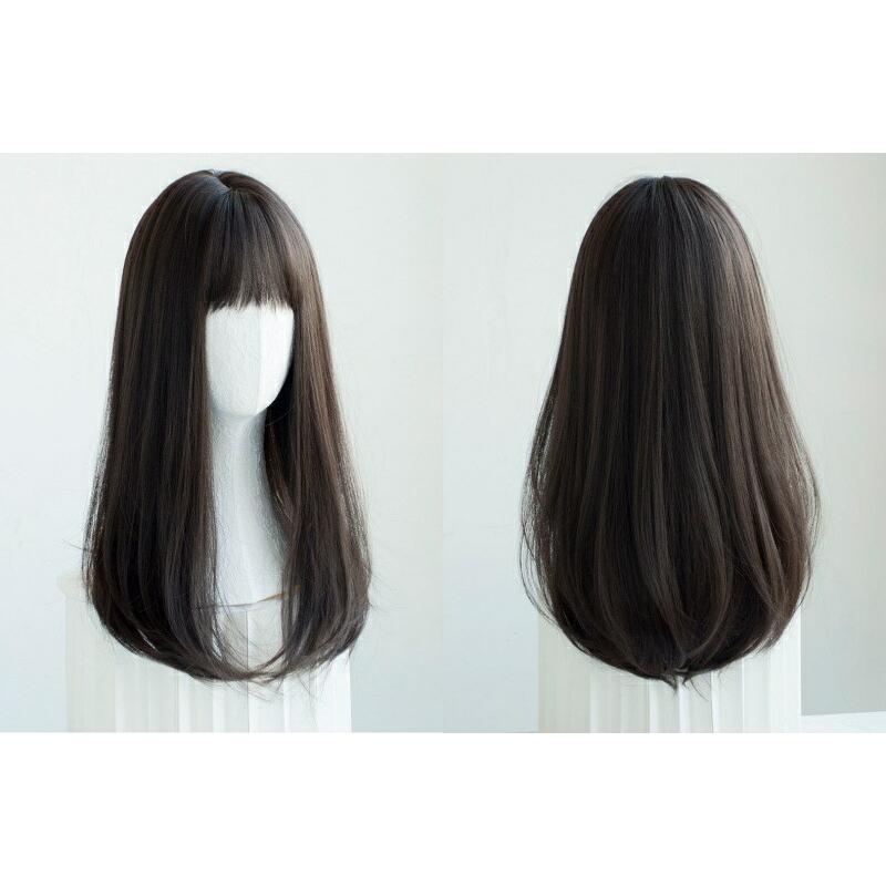 クールブラウン ゴールドブラウン ストレート ロング フルウィッグ 前髪あり 自然 ナチュラル かわいい ストレート 耐熱 イベント コスプレ ネット付き |  | 05