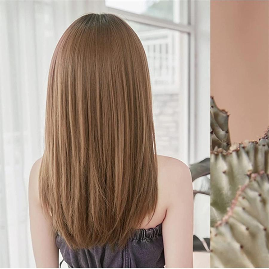 クールブラウン ゴールドブラウン ストレート ロング フルウィッグ 前髪あり 自然 ナチュラル かわいい ストレート 耐熱 イベント コスプレ ネット付き |  | 08