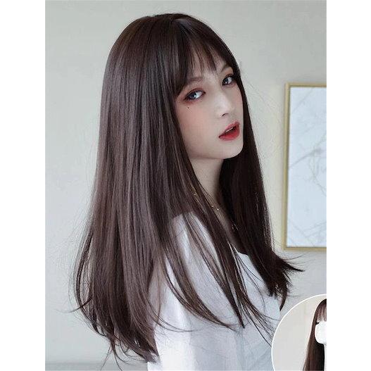 クールブラウン ゴールドブラウン ストレート ロング フルウィッグ 前髪あり 自然 ナチュラル かわいい ストレート 耐熱 イベント コスプレ ネット付き |  | 11