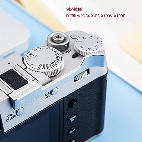 JJC 金属 サムグリップ サムレスト Fujifilm Fuji X100VI X100V X100F X-E4 X-E3 カメラ適用 装着簡単 カメラホールド感を高める 銀｜irisboa｜02