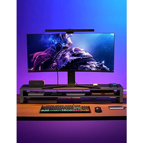 STARSIKIデュアル モニター台 2段式 モニタースタンド USB 3.0 データ転送 パソコン台 充電 ディスプレイ台 金属製 机上台 ディスプレイ/PC/ノートパ_7