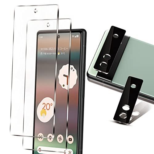 4枚セット グーグルピクセル6a 保護フィルム 2枚 + カメラフィルム2枚指紋認証対応 ピクセル6a 保護フィルム 旭硝子製素材 硬度9H ラウンドエッジ加 | 
