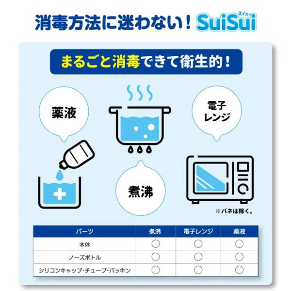 鼻吸い器 ビタット 手動式 鼻水吸引器 SuiSui スイスイ 新生児 素早く 清潔 強力吸引 鼻みず吸引 鼻みず取り器 Bitatto｜irish-fashion｜07