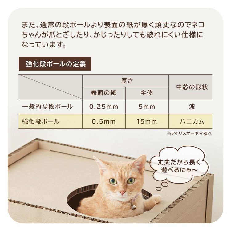 キャットタワー 低め 段ボール ねこねこタワー アイリスオーヤマ P-NT2｜irisplaza｜05