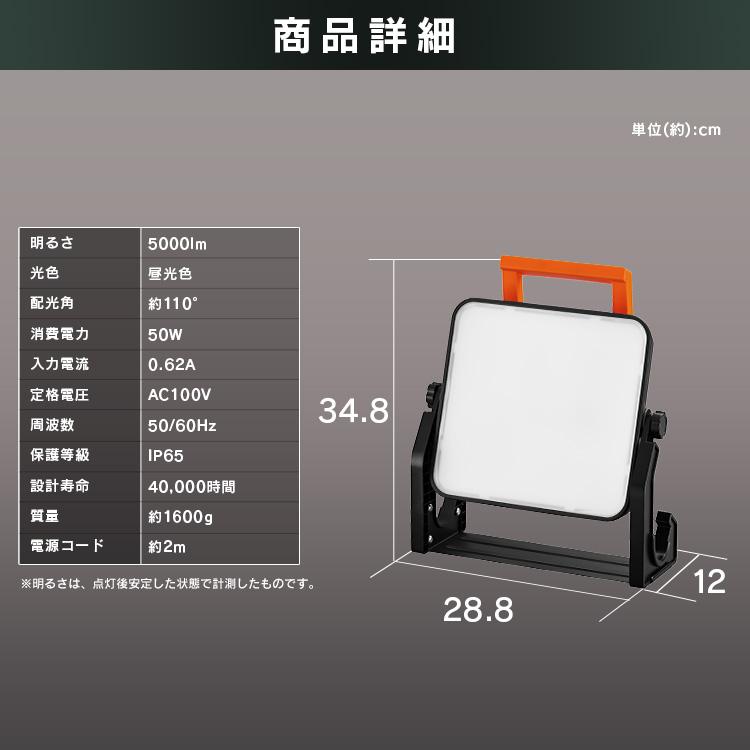 IRIS OHYAMA（アイリスオーヤマ） 投光器 led 屋外 防水 5000lm 昼光色