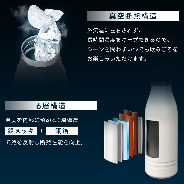 IRIS OHYAMA（アイリスオーヤマ） 水筒 500ml 保温 保冷 真空断熱