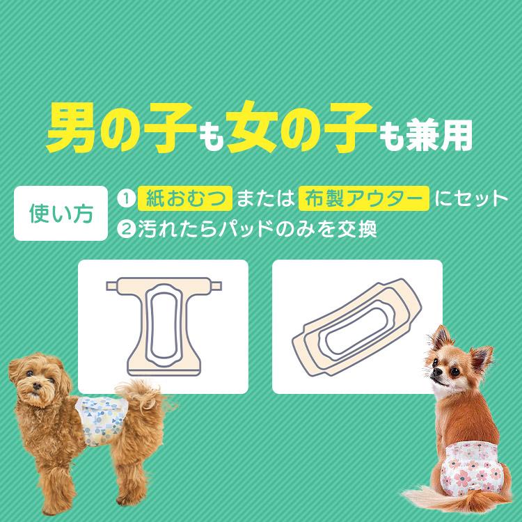 犬 オムツ おむつ用パッド SS 104枚 S 84枚 M 60枚 L 50枚 個包装 しっかり吸収 取り付け簡単 アイリスオーヤマ ピタフィット おむつパッド OPD * | IRIS OHYAMA | 08