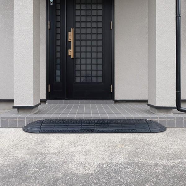 ＼2個セット／ 段差解消スロープ 屋外用 10cm段差 幅90cm ゴム 段差プレート 段差スロープ スロープ 駐車場 段差解消 屋外用 アイリスオーヤマ GDP-9590