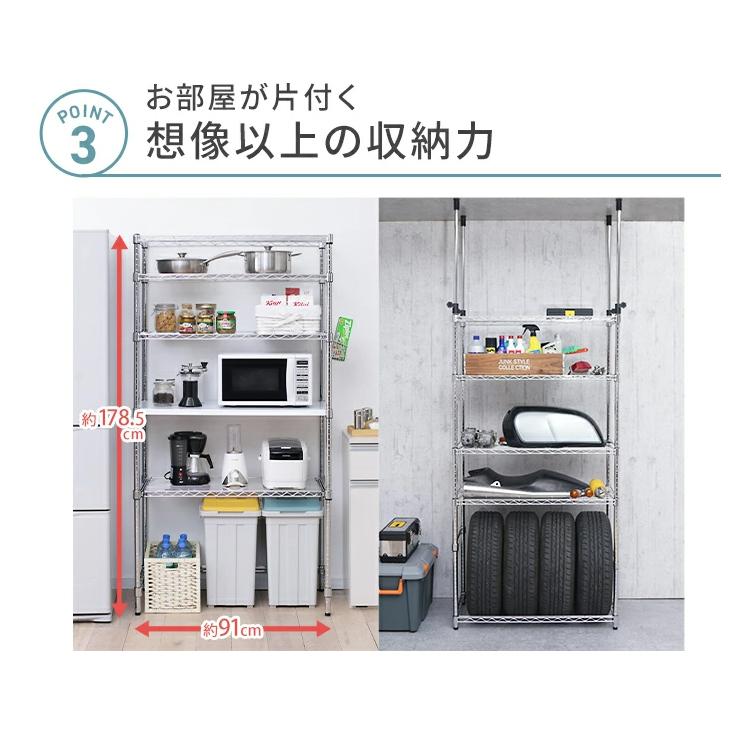 アイリスオーヤマ ミニワードローブ スチールラック 3点【sky mt