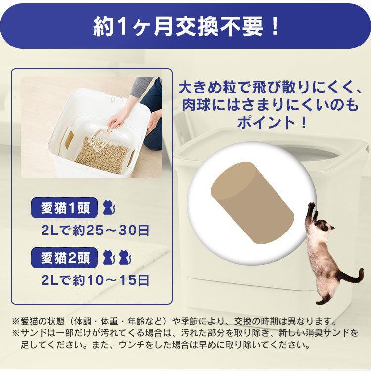 ＼2個セット／ 猫砂 アイリスオーヤマ システムトイレ用 お部屋のにおいクリア消臭 猫用システムトイレ 消臭サンド 4L ONCM-4LS ONCM-4L | IRIS OHYAMA | 09