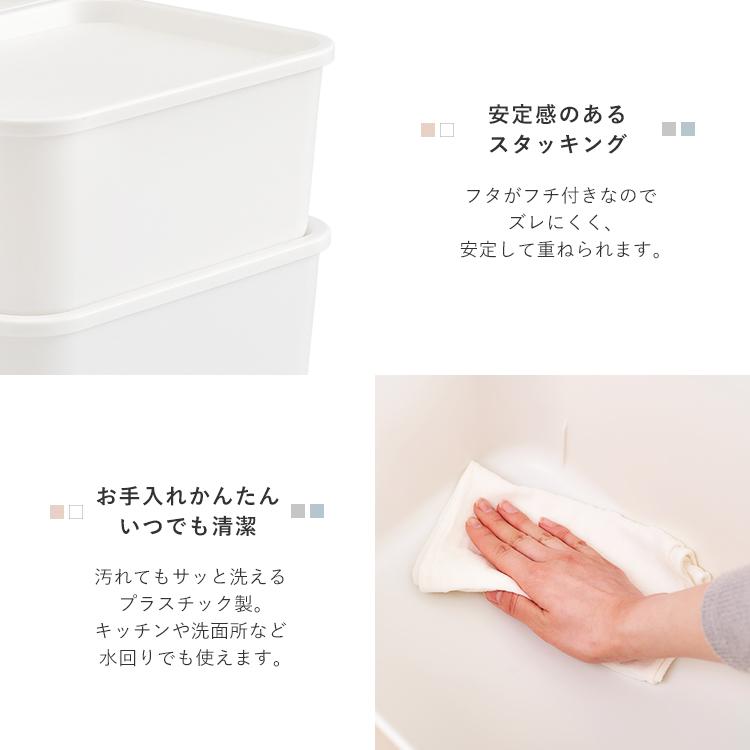 IRIS OHYAMA（アイリスオーヤマ） 収納ボックス フタ付き 4個セット S