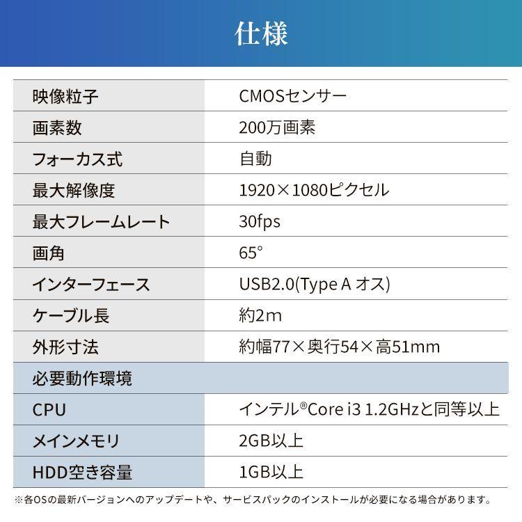 ウェブカメラ ICA-652＋ヘッドセット ミニプラグタイプ IHS-P01-B アイリスオーヤマ｜irisplaza｜12