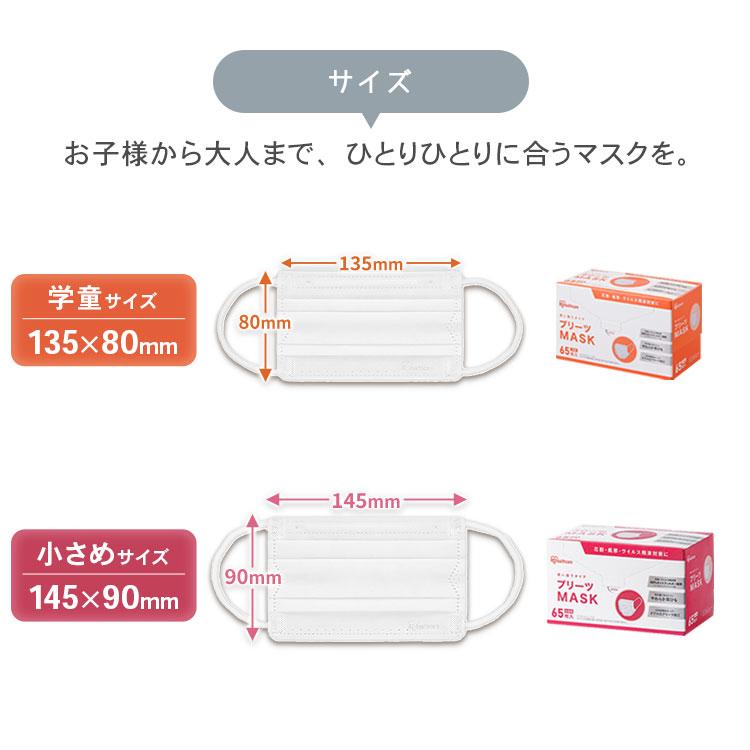 aika マスク 感染予防 箱入り 65枚入 IRIS OHYAMA（アイリスオーヤマ