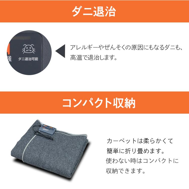 ホットカーペット 3畳 ラグ セット 本体 ダニ退治 電気カーペット 折り畳み 電気カーペットクッションラグ 抜染 ACRB-1824 アイリスオーヤマ｜irisplaza｜16