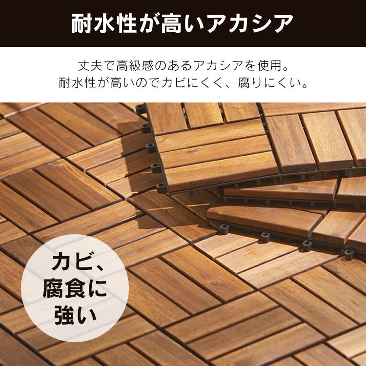 ウッドパネル　アイリスオーヤマ　30㎝×30㎝ IRIS OHYAMA（アイリスオーヤマ） ウッドタイルデッキ 30×30 18枚