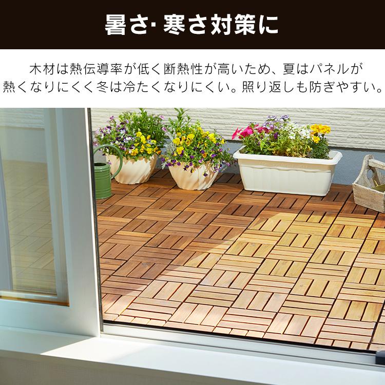 イタウバ製 ウッドデッキ タイル パネル 30×30cm 26枚セット