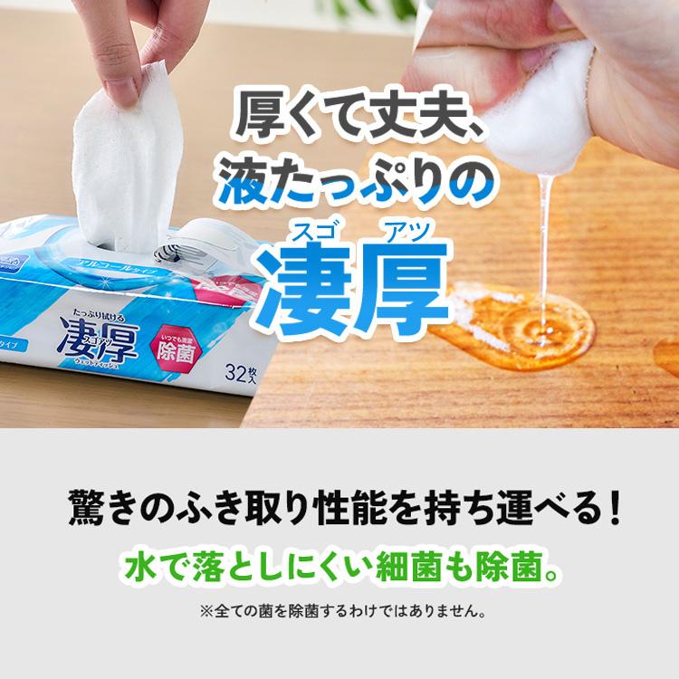 IRIS OHYAMA ウェットティッシュ ノンアルコール 除菌 厚手 アルコール