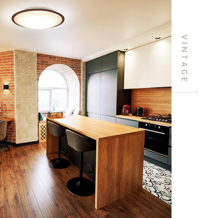 IRIS OHYAMA LEDシーリングライト 調光 調色 14畳 円型 木目