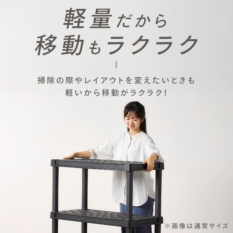 IRIS OHYAMA（アイリスオーヤマ） ラック 4段 プラスチック 棚 錆び