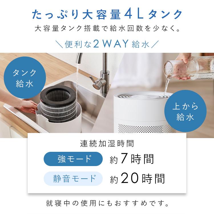 IRIS OHYAMA（アイリスオーヤマ） 加湿器 気化式 大容量 4L 全分解