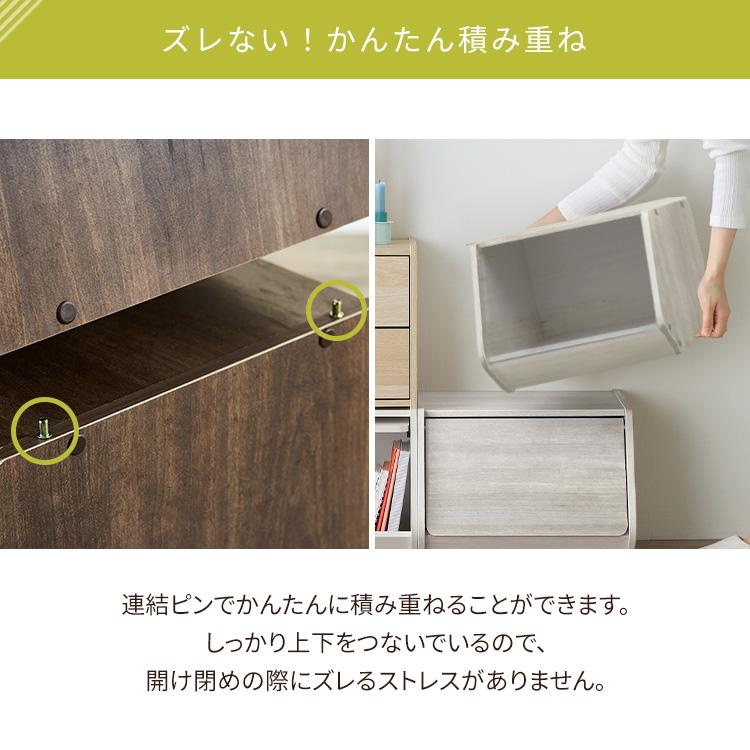収納ボックス フタ付き おしゃれ スタックボックス 扉付き : アイリス