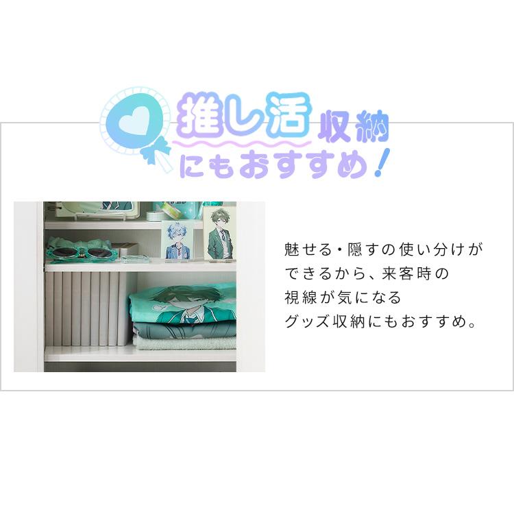 IRIS OHYAMA（アイリスオーヤマ） 本棚 扉付き 大容量 隠せる 可動棚