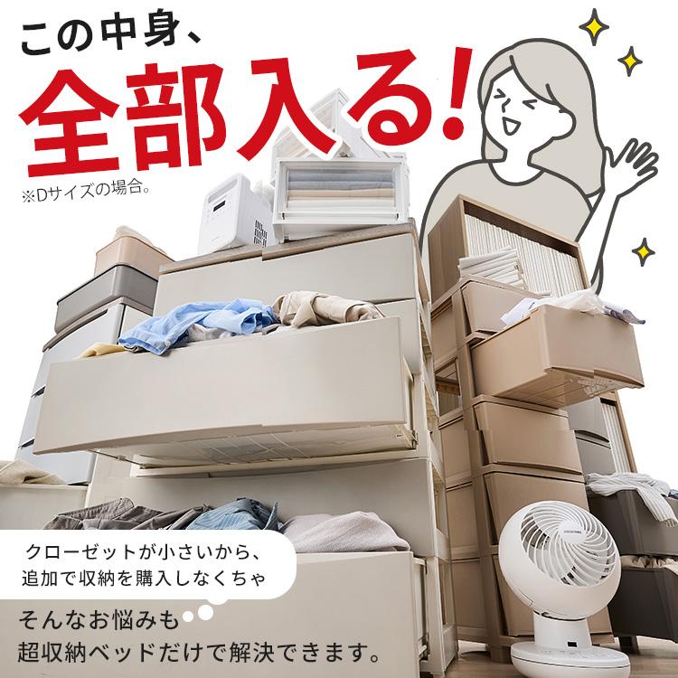 IRIS OHYAMA（アイリスオーヤマ） ベッド ダブル 収納 大容量 超収納