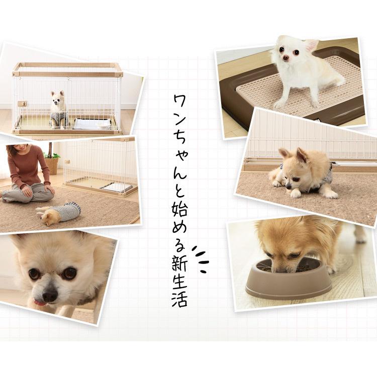 ペットサークル 犬用 4点セット トイレ 給水ボトル ペットディッシュ 小型犬 中型犬 ドッグスターターセット PDS-960L アイリスオーヤマ cm トイレ ペットディッシュ 小型犬 960L スチール マットブラウン＞商品サイズ