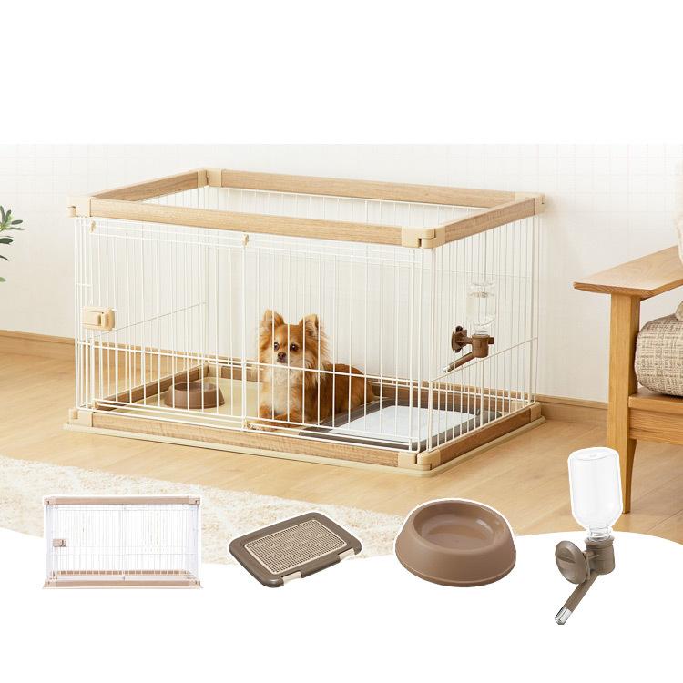 ペットサークル 犬用 4点セット トイレ 給水ボトル ペットディッシュ 小型犬 中型犬 ドッグスターターセット PDS-960L アイリスオーヤマ cm トイレ ペットディッシュ 小型犬 960L スチール マットブラウン＞商品サイズ