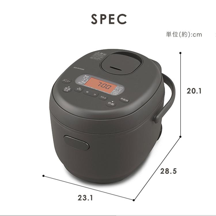 炊飯器 3合炊き 一人暮らし用 アイリスオーヤマ 炊飯器 マイコン式 50銘柄炊き分け 早炊き タイマー エコモード RC-MDA30 安心延長保証対象｜irisplaza｜12