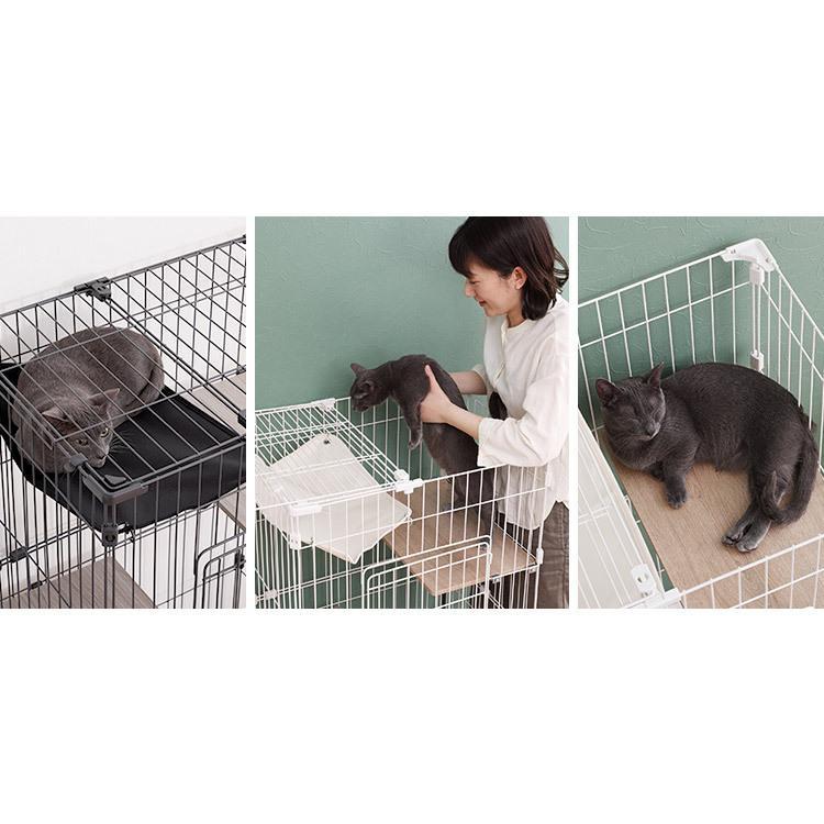 IRIS OHYAMA 猫 ケージ キャットケージ 2段 大型 ハンモック付き IRIS OHYAMA 猫 ケージ キャットケージ 2段 大型 ハンモック付き