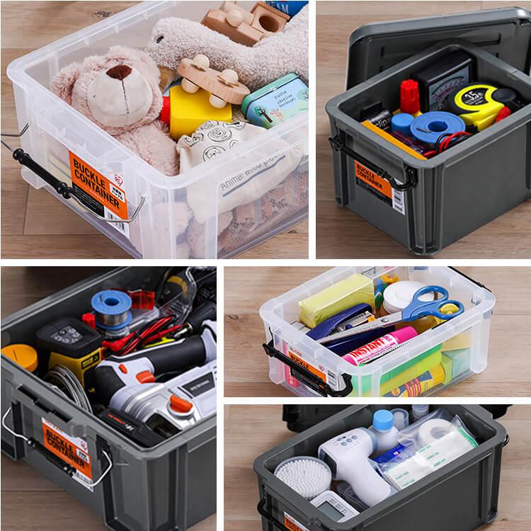 IRIS OHYAMA（アイリスオーヤマ） コンテナ 金属バックル 収納