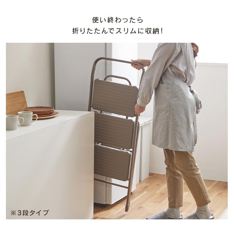 IRIS OHYAMA（アイリスオーヤマ） 踏み台 脚立 2段 折りたたみステップ